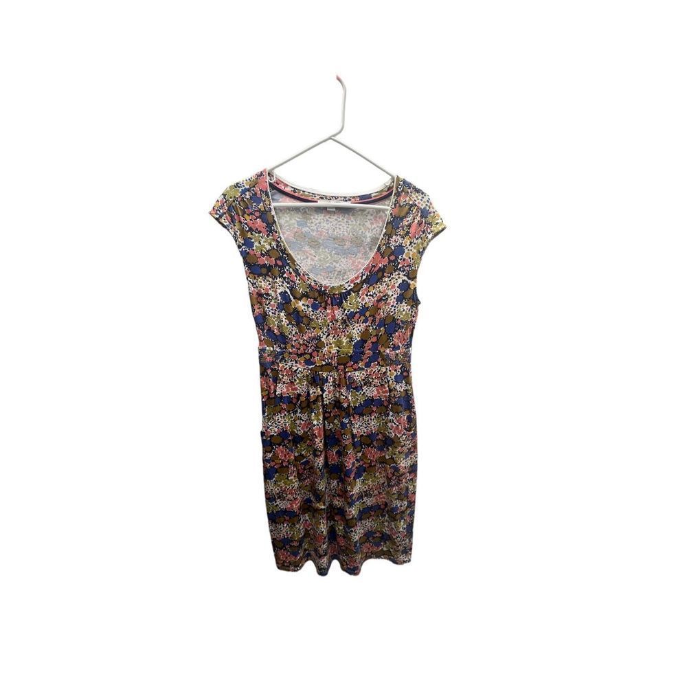 Boden Jersey Floral Print Dress Gray Size 6 WH613.